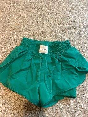aerie Teal Athletic Running Shorts